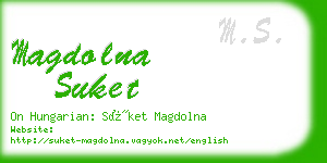 magdolna suket business card